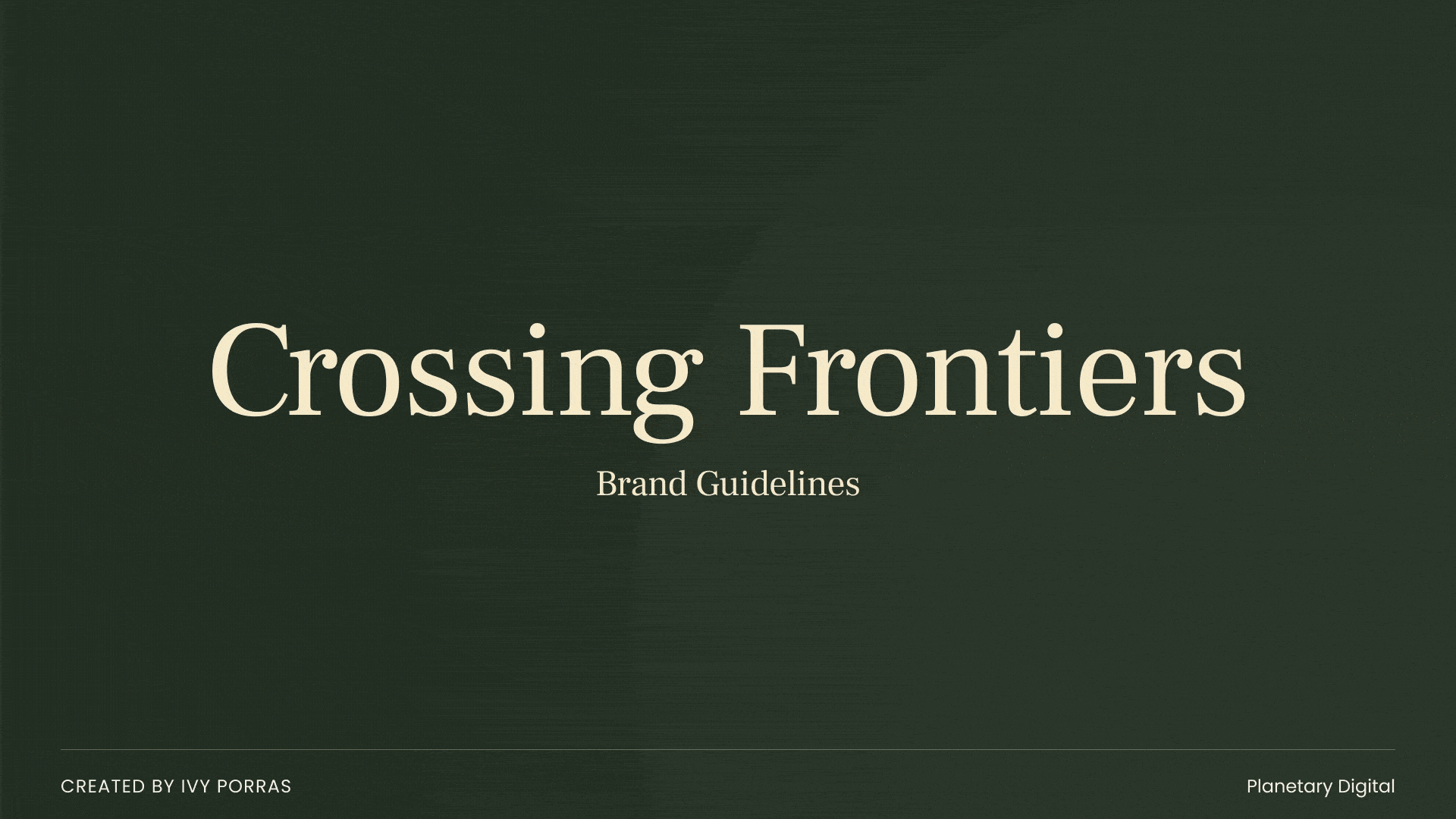 Crossing Frontiers immigration law firm — brand guidelines