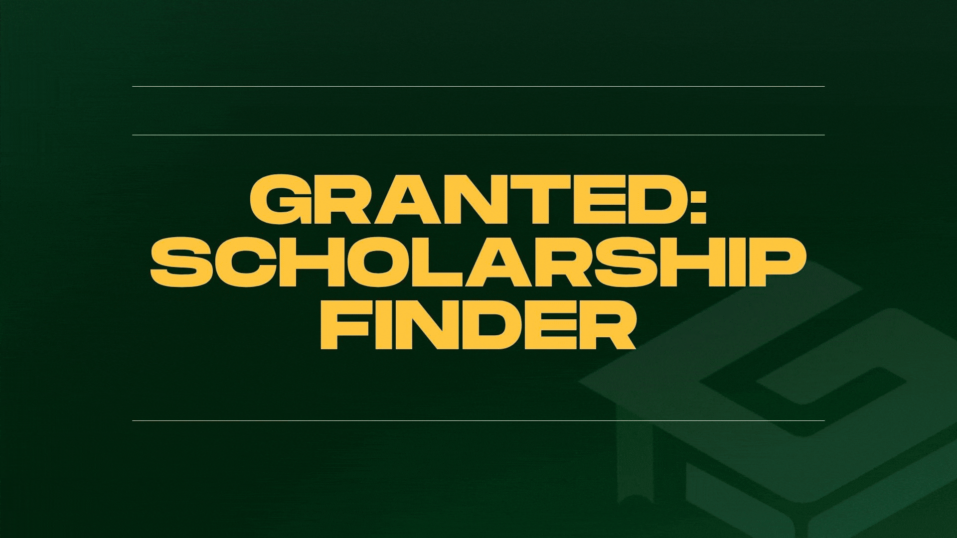 Granted scholarship platform — project detail