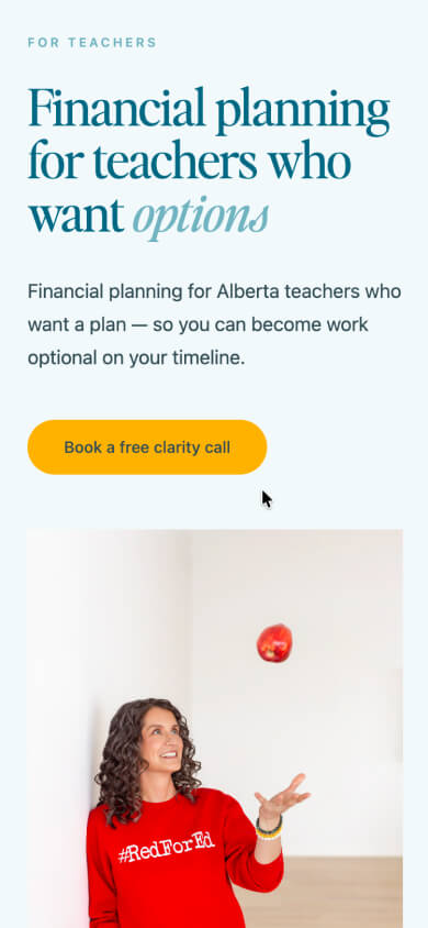 Maria Smith Financial Planning — mobile website design