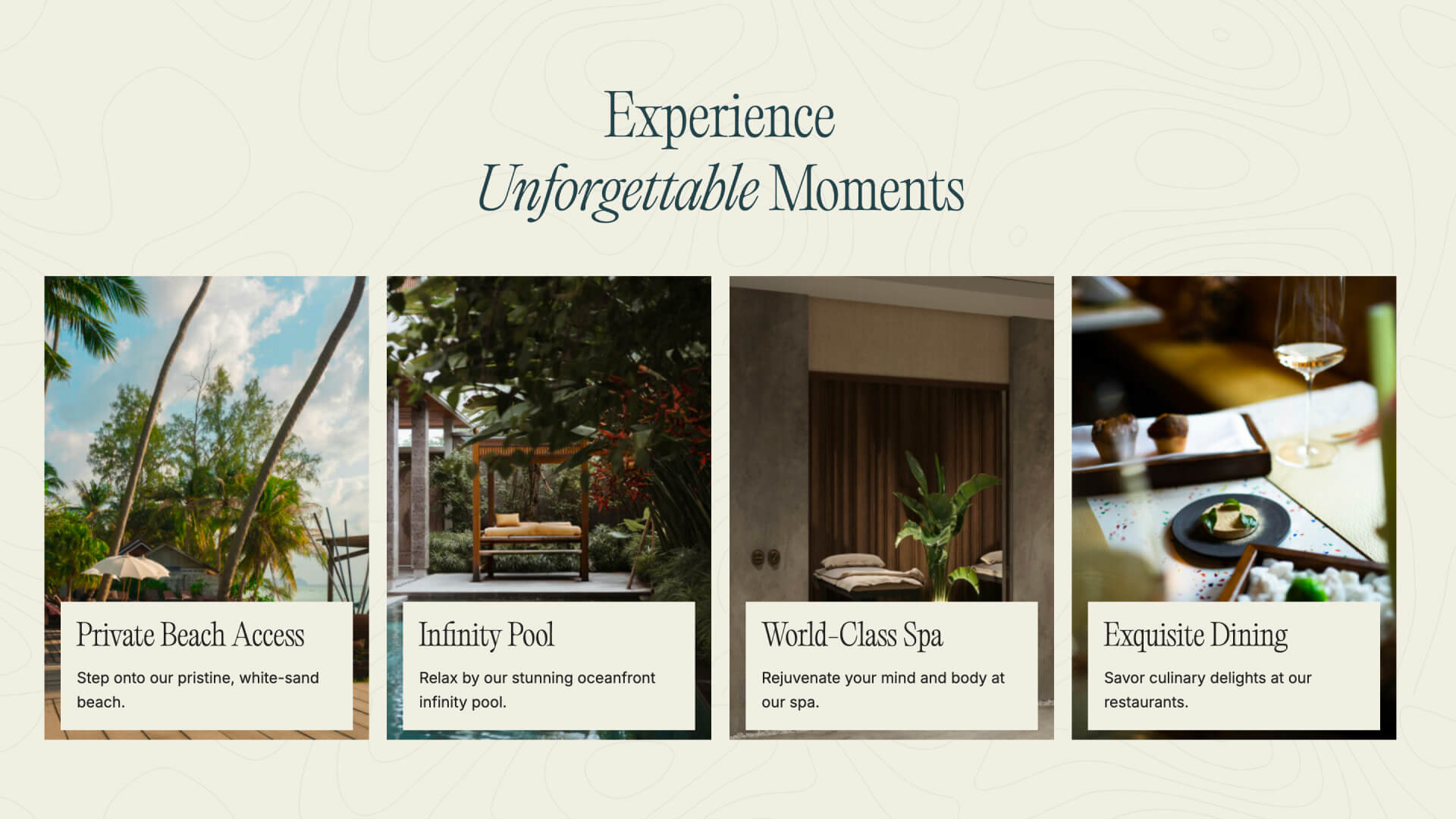 Shangri-La Beach Resort — website design