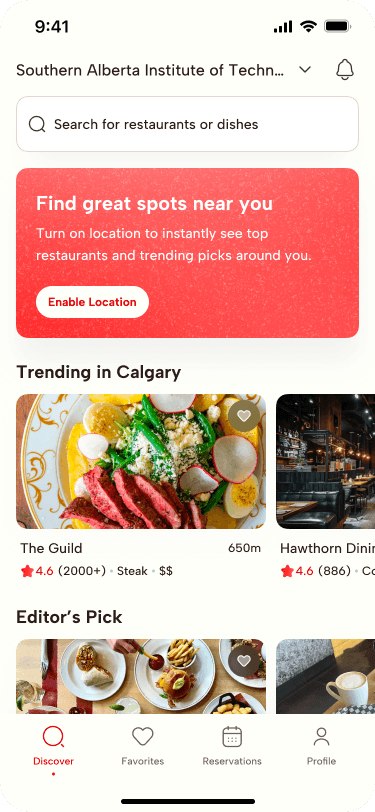 Slice of Calgary — mobile website design