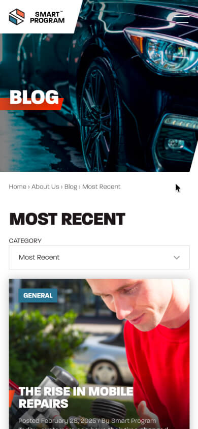 Smart Program — mobile website design
